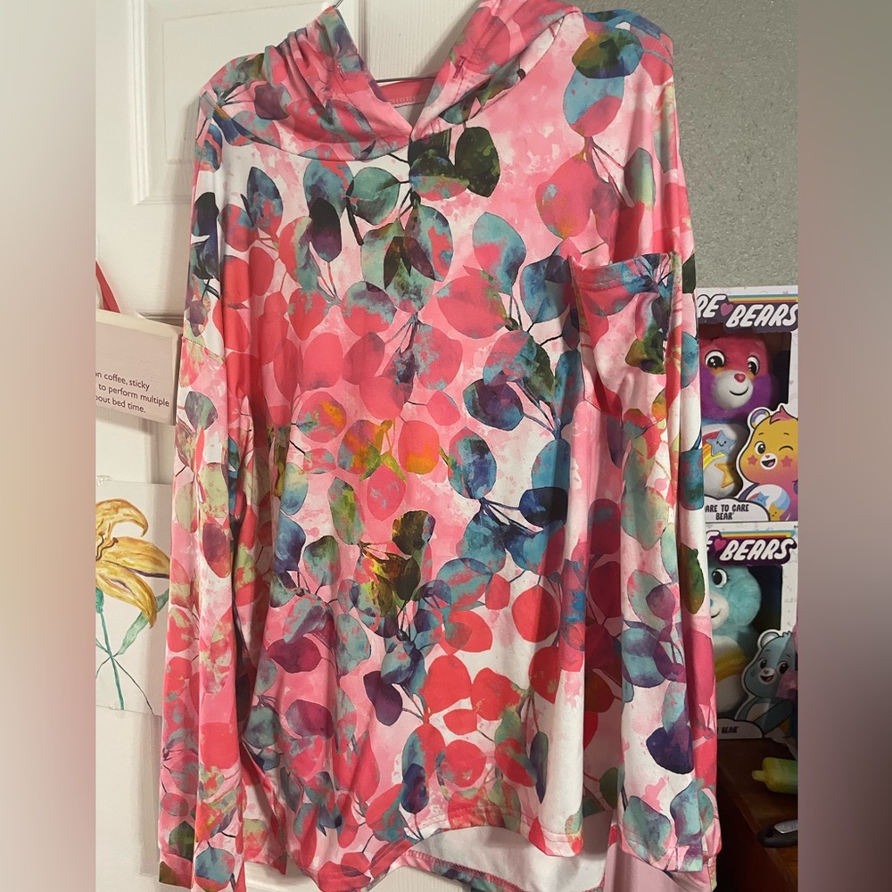 Lily By Firmiana Punk Floral Hoodie